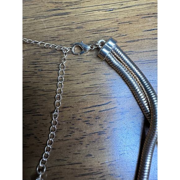 Vintage Lightweight 2 Strand Gold Tone Snake Chain 13” Choker Collar Necklace - Picture 4 of 4